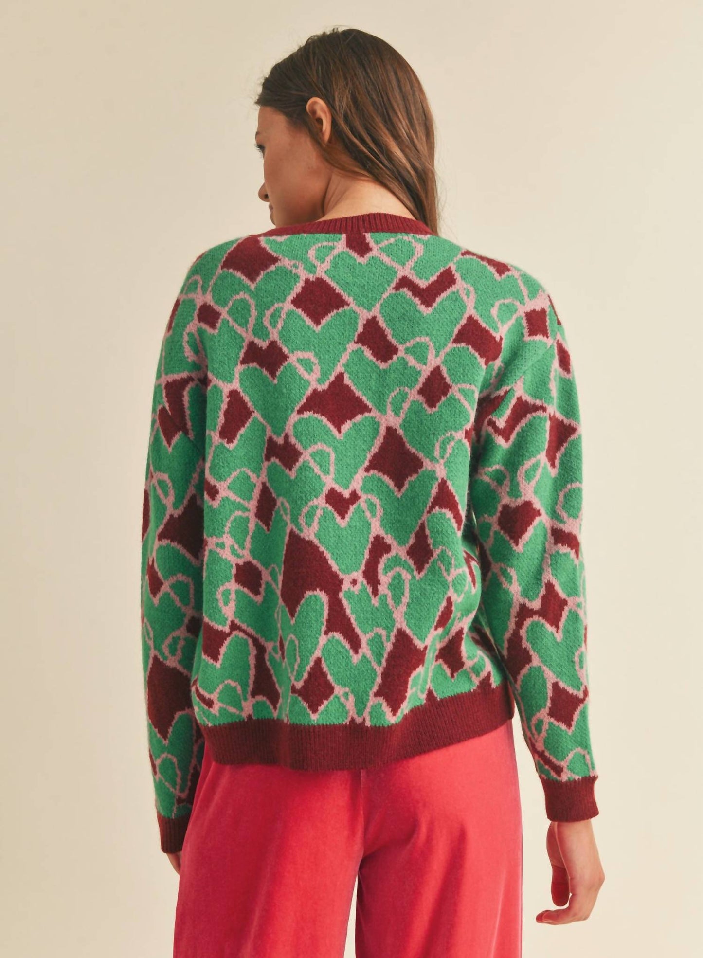 &Merci - Heart Knit Sweater