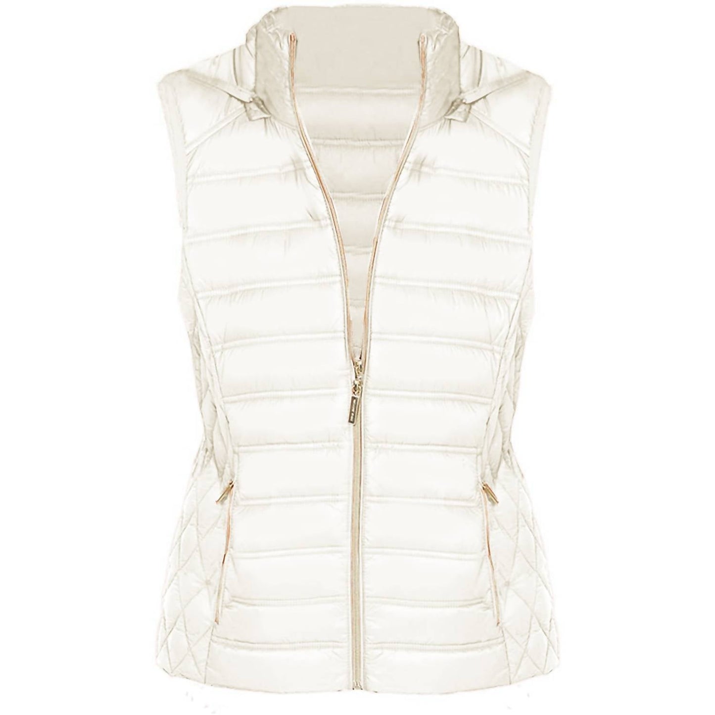 Michael Kors - Women's Sleeveless Puffer Vest with Removable Hood