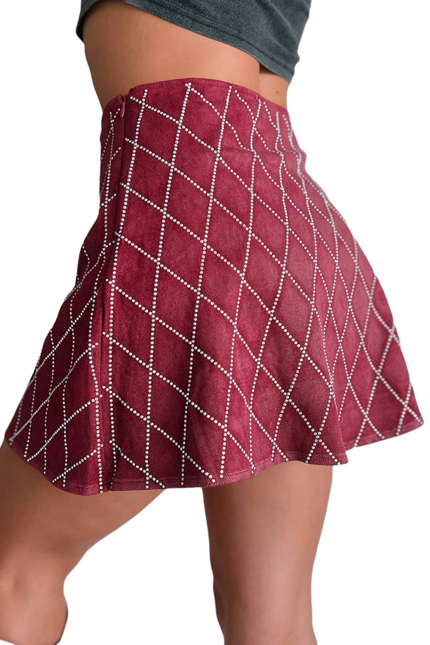She + Sky - Gabrielle Glam Rhinestone Skirt