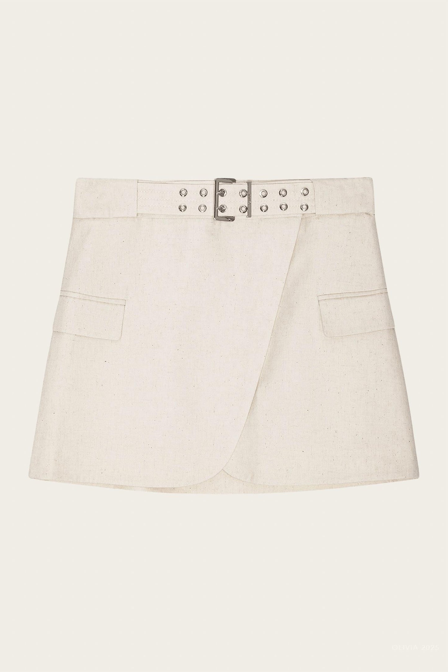 Ganni - Cotton Melange Tailoring Mini Skirt