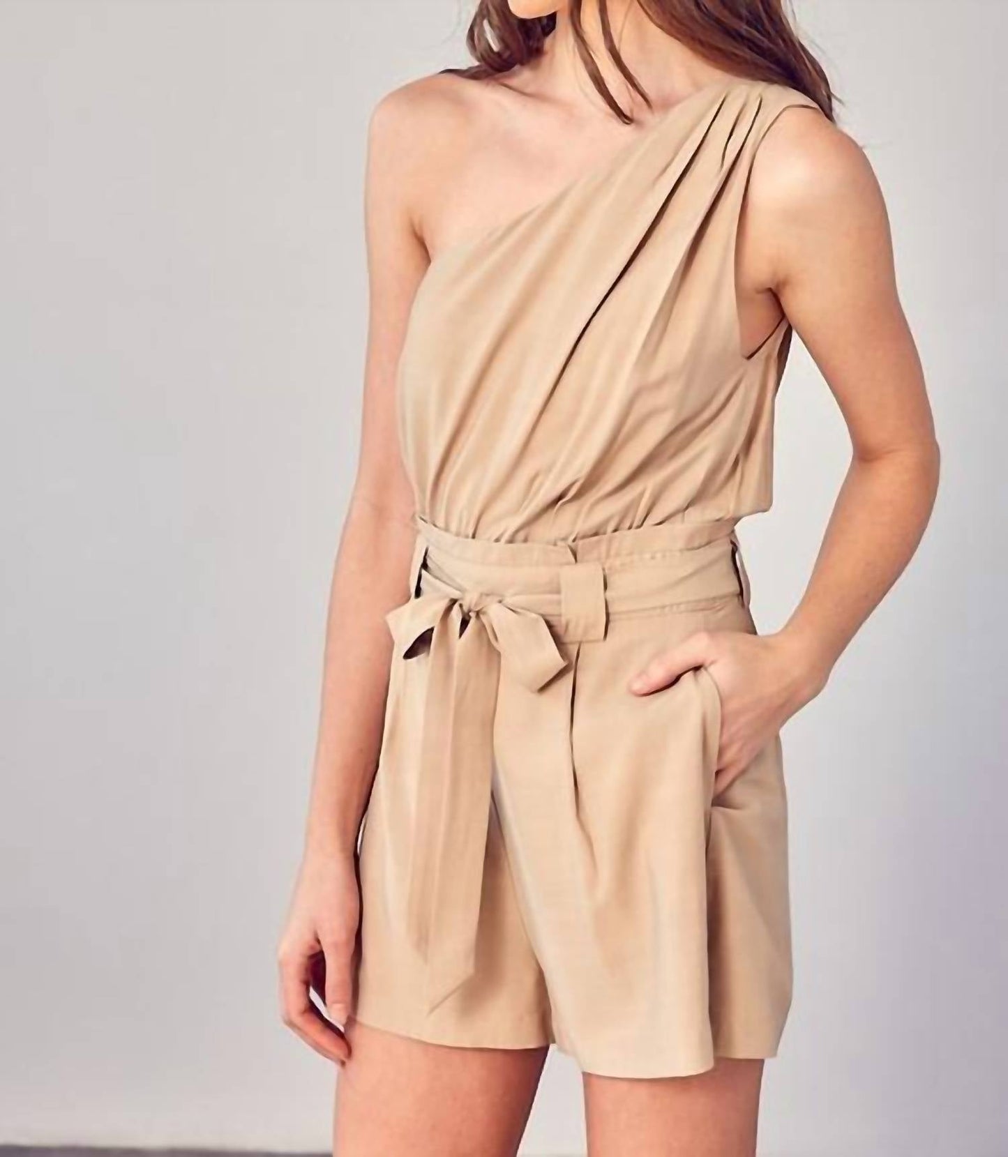 Do+Be - One Shoulder Self Tie Romper
