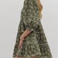 Entro - Green Dress with White Flowers