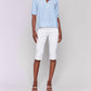 Charlie B - Striped Short Sleeve Popover Blouse