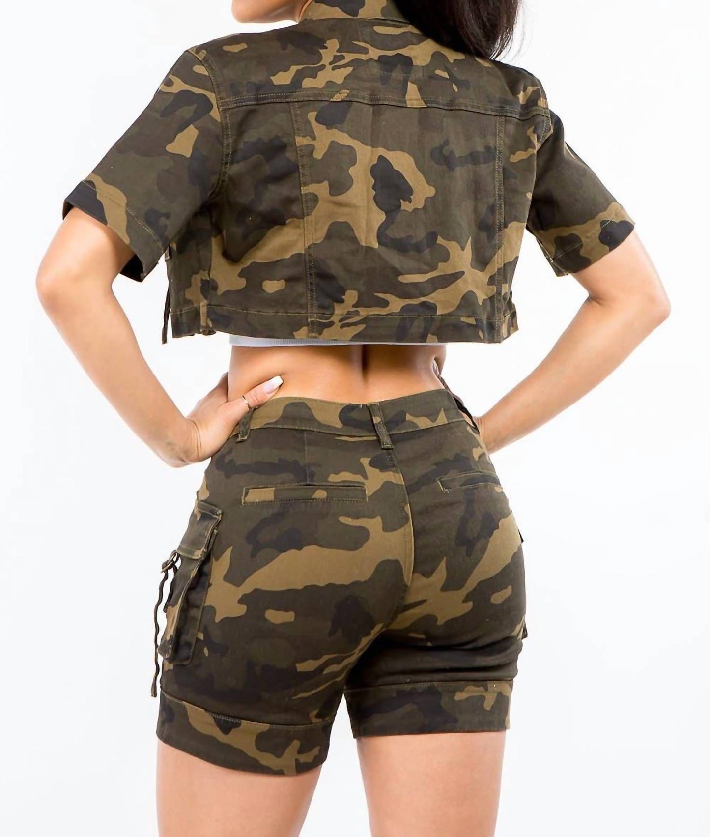 American Bazi - Short Sleeve Cropped Jacket