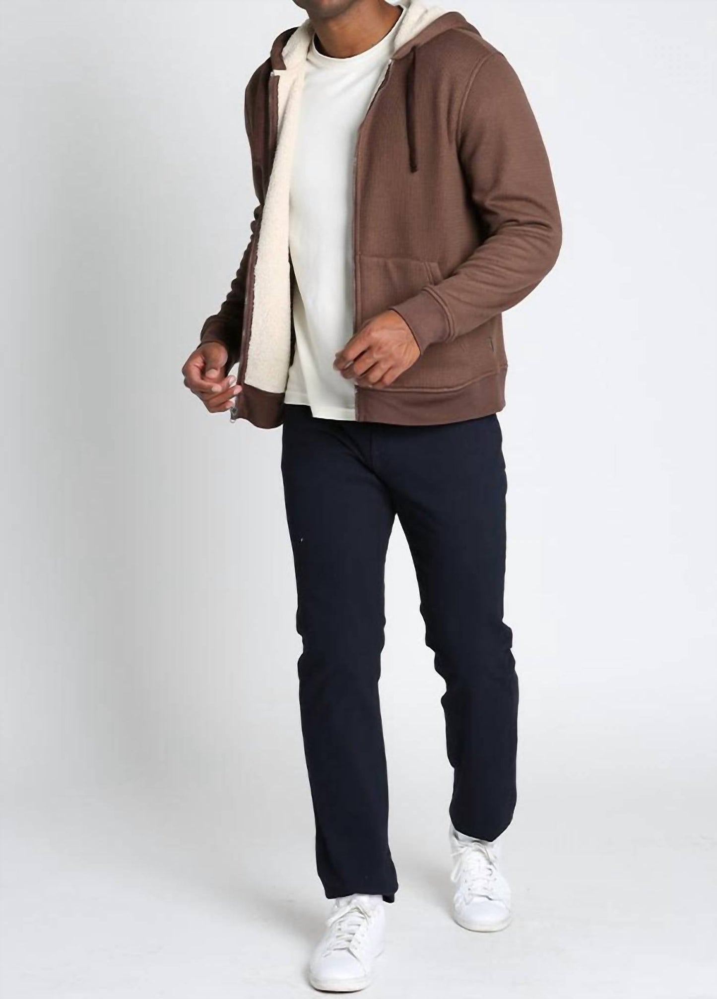 Jachs New York - Sherpa Lined Waffle Hoodie