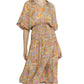 Entro - Floral Print V-neck Midi Dress