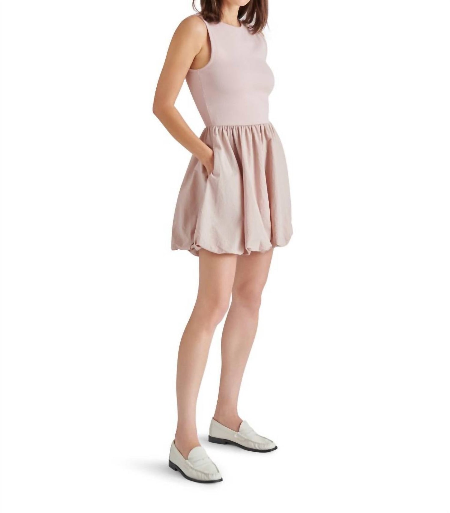 Steve Madden - Palermo Mixed Media Bubble Hem Sleeveless Dress