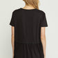 Entro - Short Sleeve Peplum Top