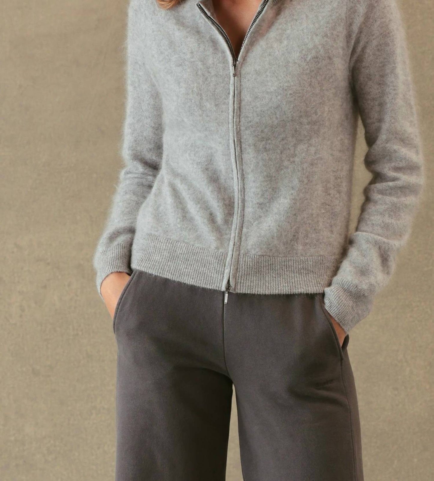 27 Miles Malibu - Elyse Fuzzy 2 Way Zip Cardigan