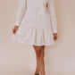 Aureum - Ava Ruffled Collar Mini Shirt Dress