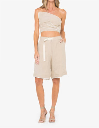 Jbq - Leaf Strapless Top