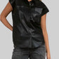 Elan - Faux Leather Sleeveless Top