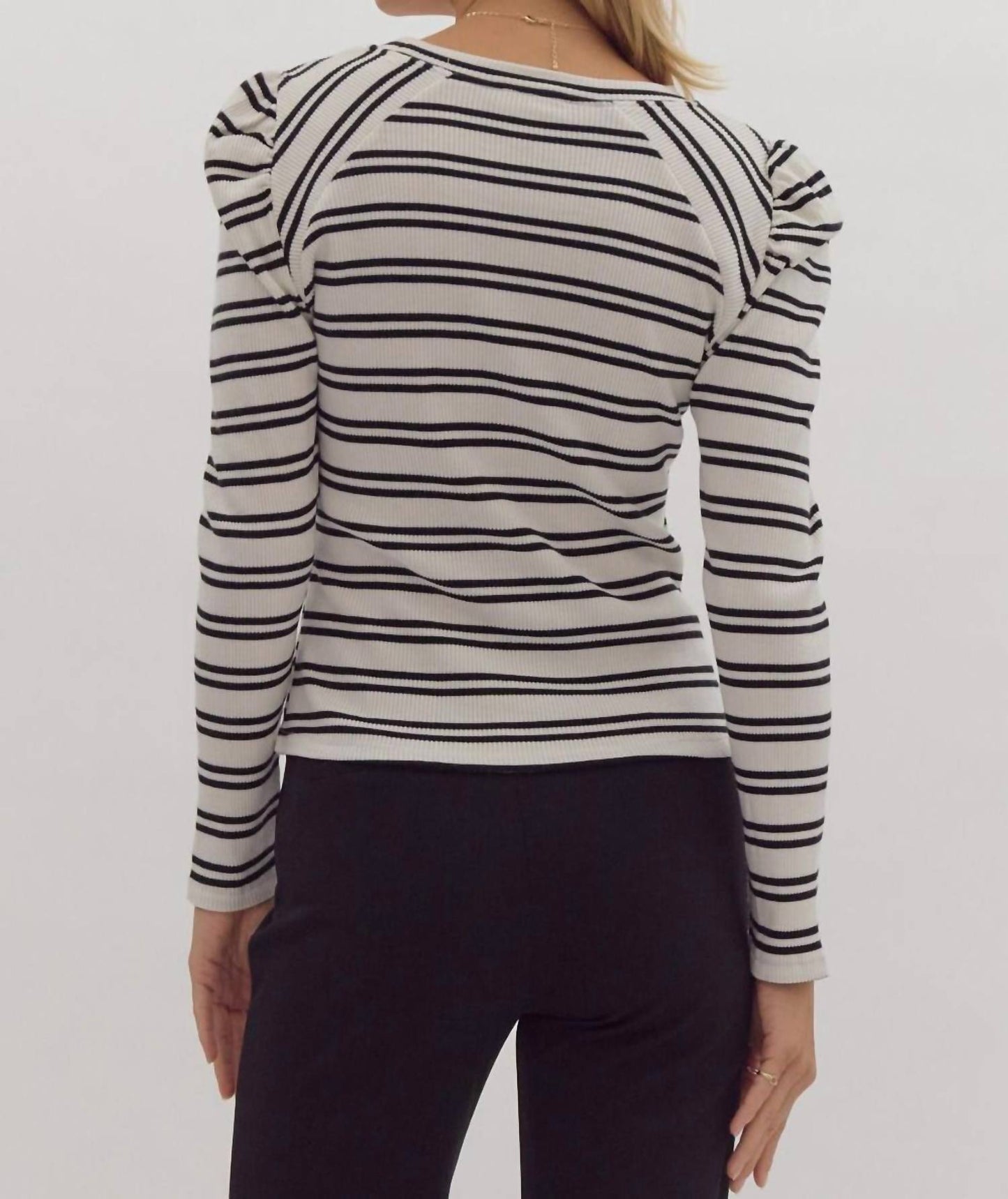 Entro - This Is The Life Striped Knit Top