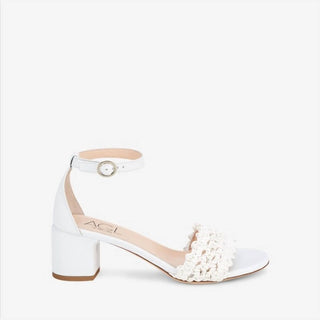 Agl - Women's Crochet Leather Block Heel Sandals
