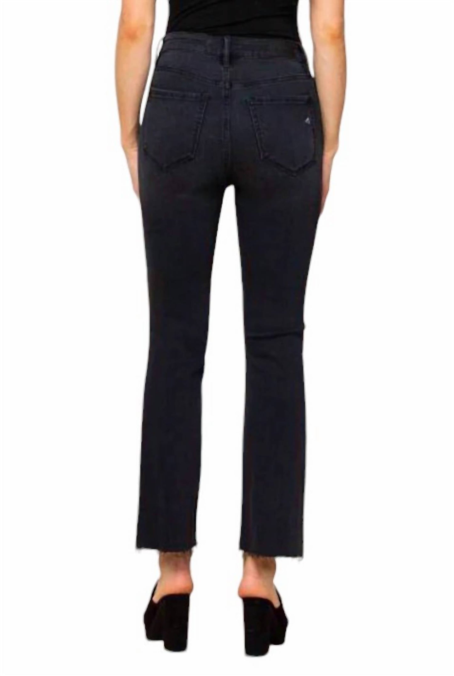 Hidden - High Rise Basic Cropped Flare Jeans