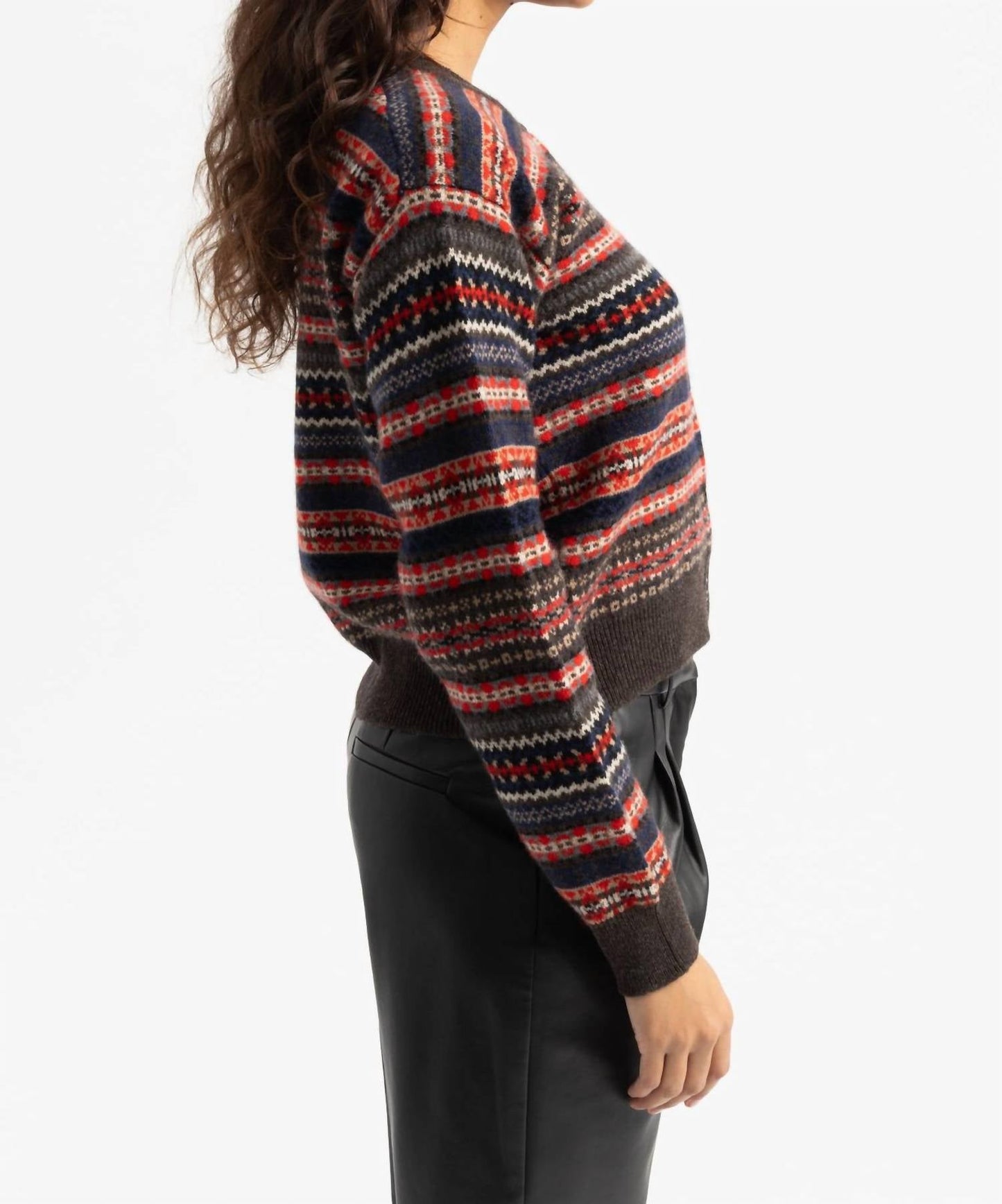 &Daughter - Ada Fairisle Crewneck Cardigan