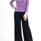 Clara Sunwoo - Drape Neck Crushed Silky Knit Top