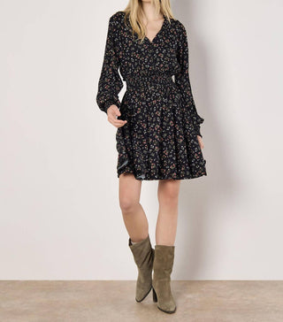 Apricot - Vintage Ditsy Smock Waist Dress