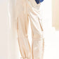 Bluivy - High-rise Drawstring Cargo Pants