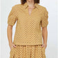 Current Air - Women's Eyelet Half Sleeve Blouse