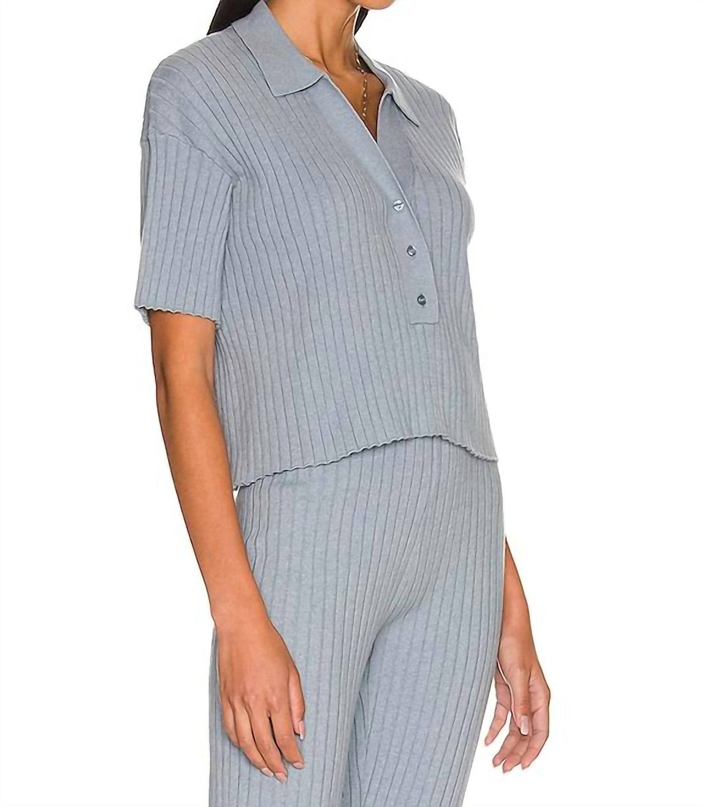 Something Navy - RIBBED SHORT SLEEVE POLO