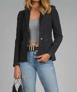 Elan - JAQUETA BLAZER COM MANGA BUFANTE