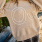 And The Why - Oui and Yes Embroidered Sweater
