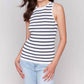Charlie B - Striped Rib Knit Tank Top