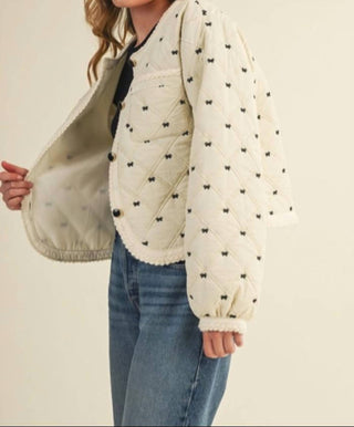 &Merci - Bow Quilted Puff Jacket