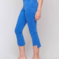Charlie B - Asymmetrical Hem Cropped Twill Pants