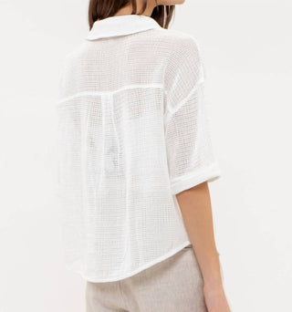 Blu Pepper - Jane Short Sleeve Mesh Camp Shirt