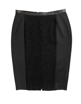 Calvin Klein - Saia Lápis Feminina Scuba Boucle Contrastante
