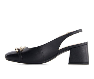Andrea - Sapatos slingback femininos com bico quadrado