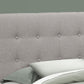 Queen Size Upholstered Gray Headboard