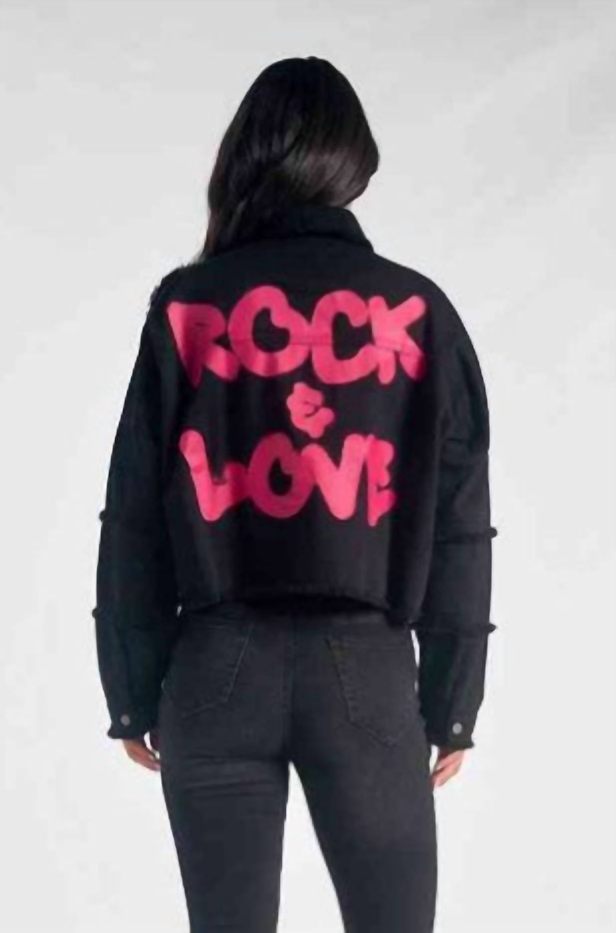 Elan - Women's Cropped Rock and Love Jacket