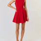 Blue Blush - Rachel Low Back Skater Mini Dress