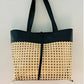 The Winding Road - Cane Weave Tote Medium Leather Trim Bag