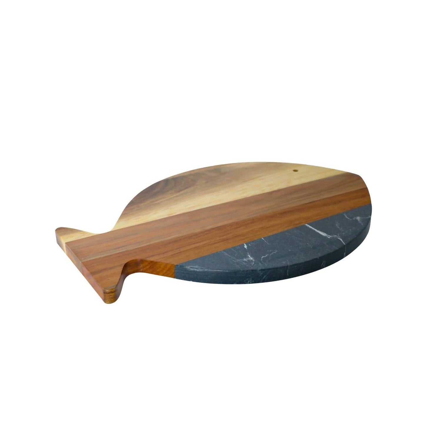 Creative Gifts International - Marble and Acacia Wood Fish Board