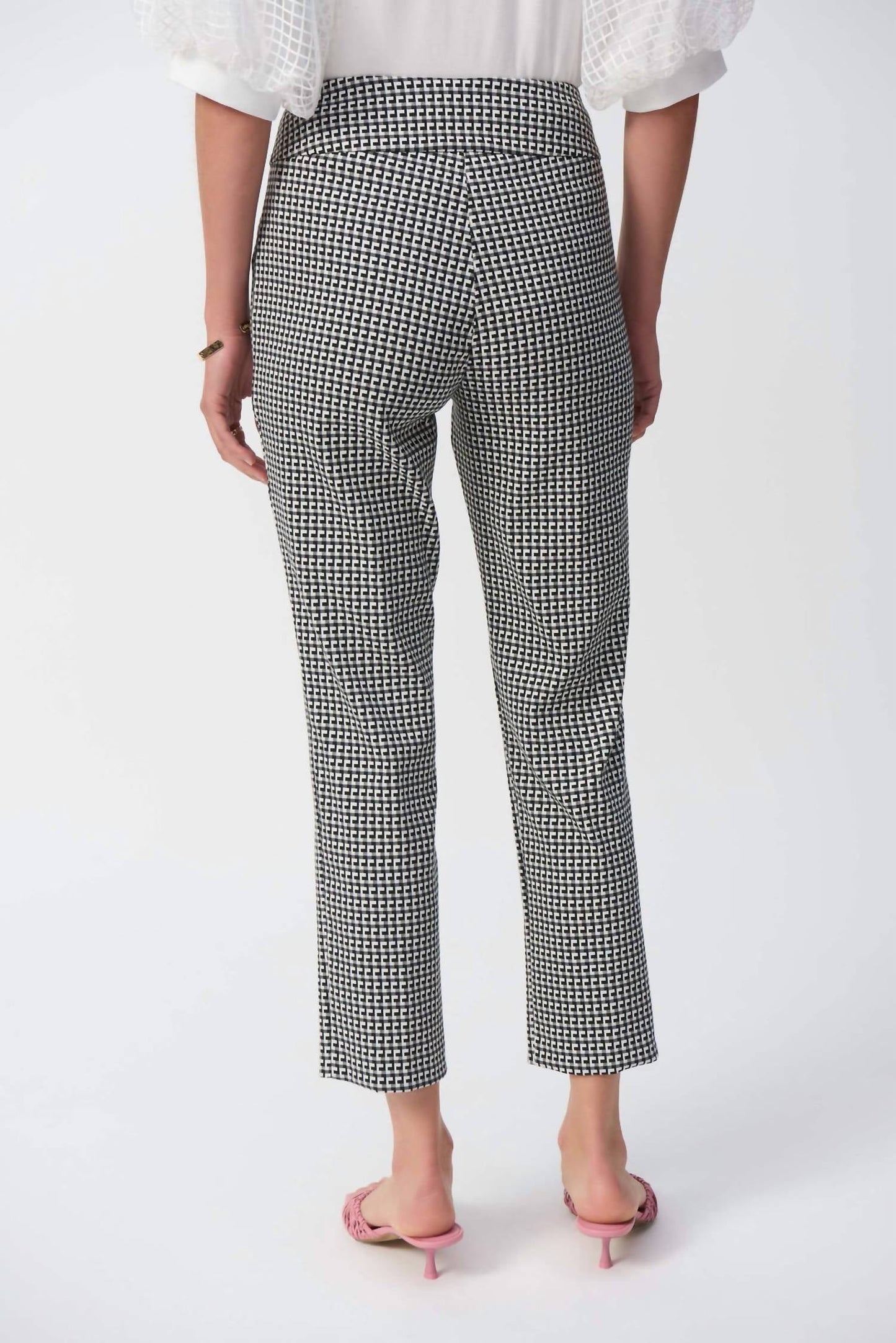 Joseph Ribkoff - Geometric Jacquard Crop Pull-on Pants