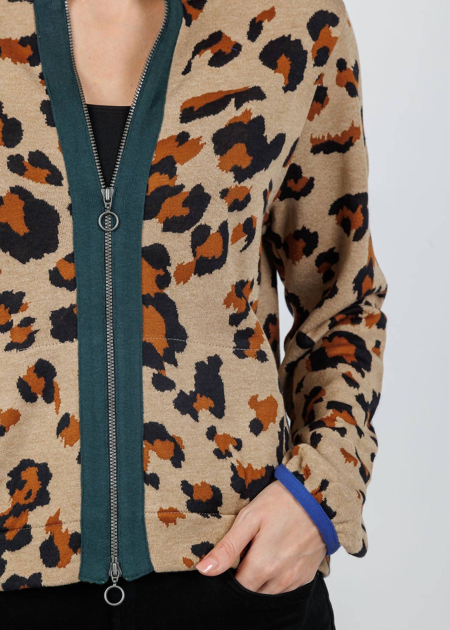 Aldo Martins - Olimpo Leopard Zip Sweater