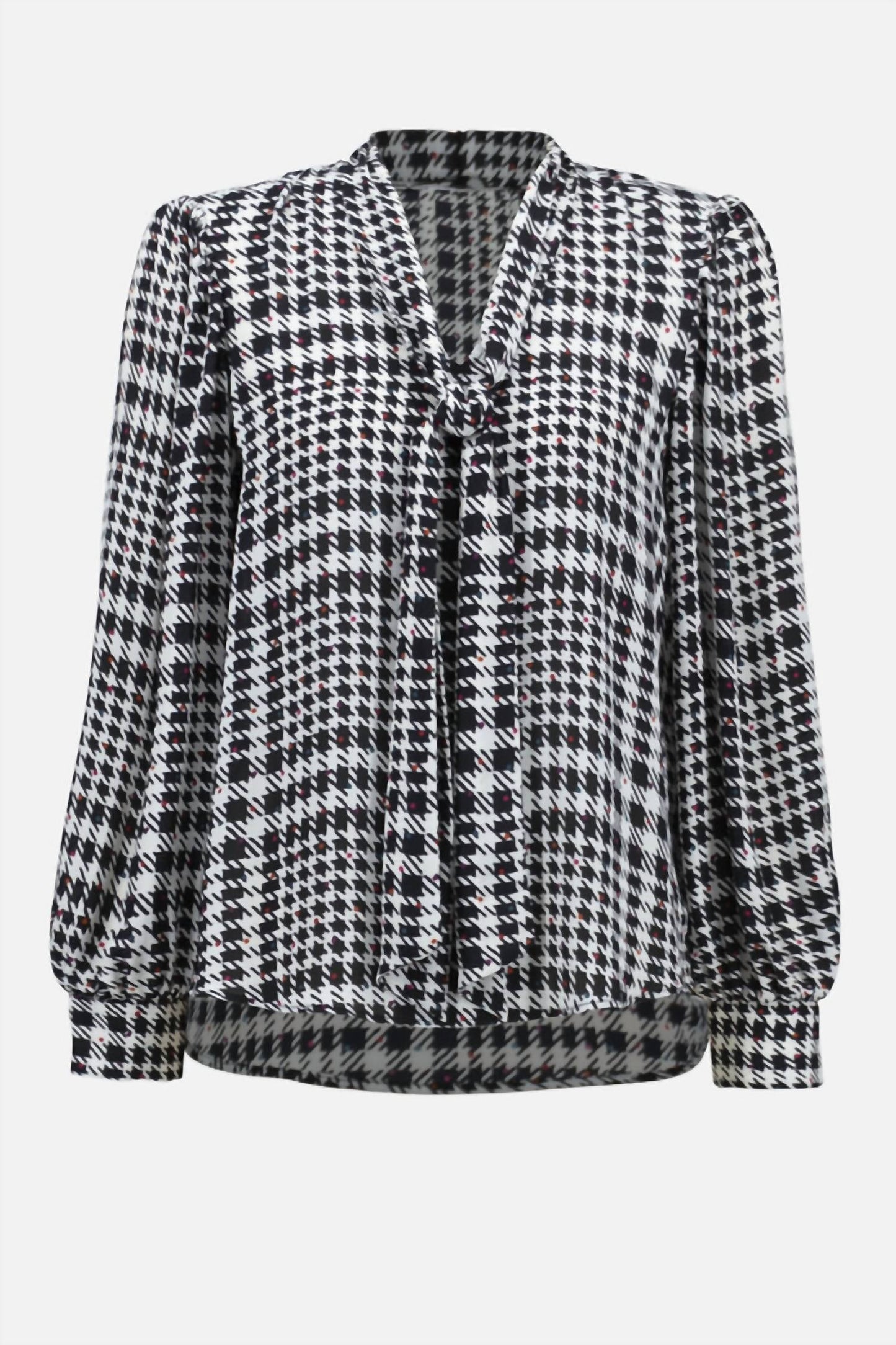 Joseph Ribkoff - Georgette Plaid Puff Sleeve Top