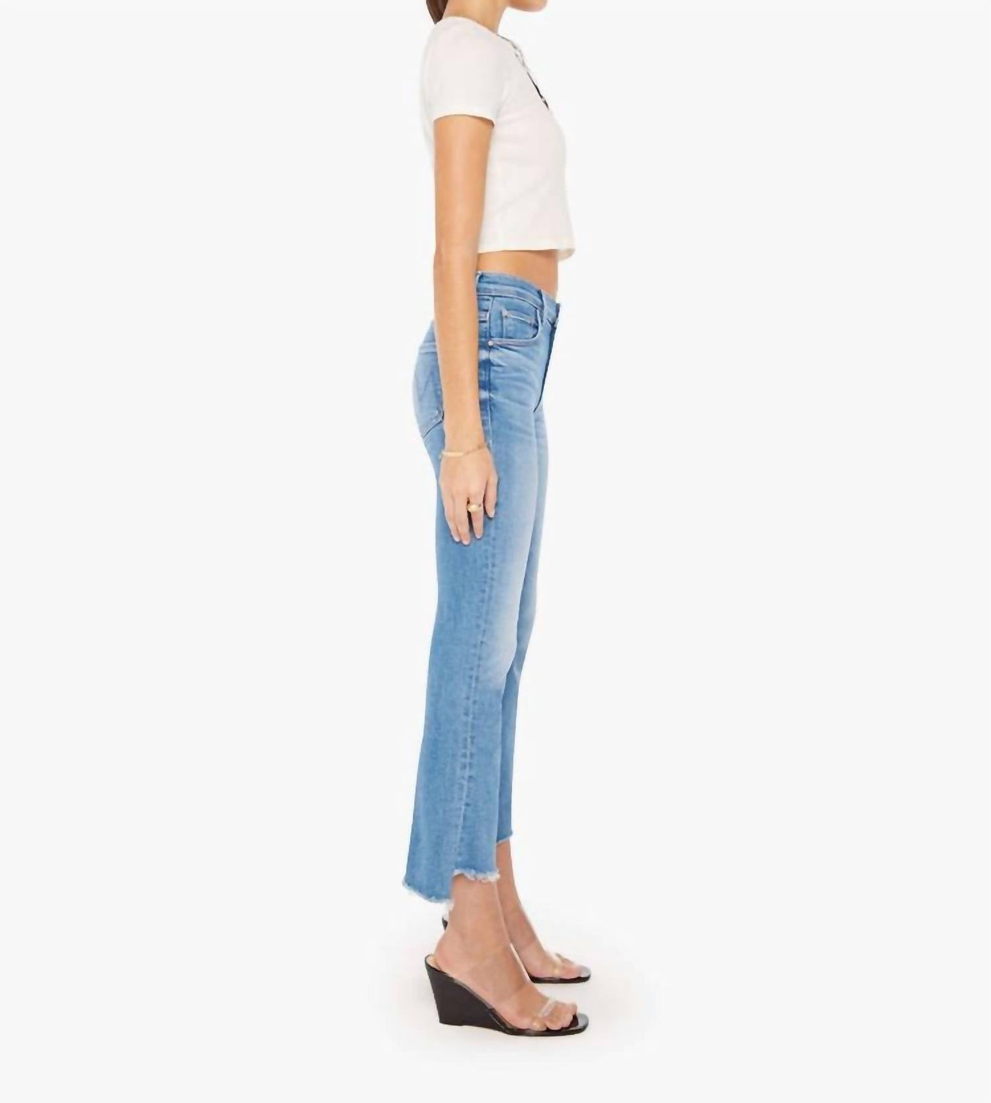 Mãe - Calça Jeans Insider Crop Step Fray
