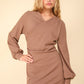 Vestido curto justo VERY J com detalhe franzido
