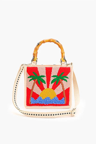 America &amp; Beyond - Bolsa feminina Tropic Like It's Hot com detalhes embelezados