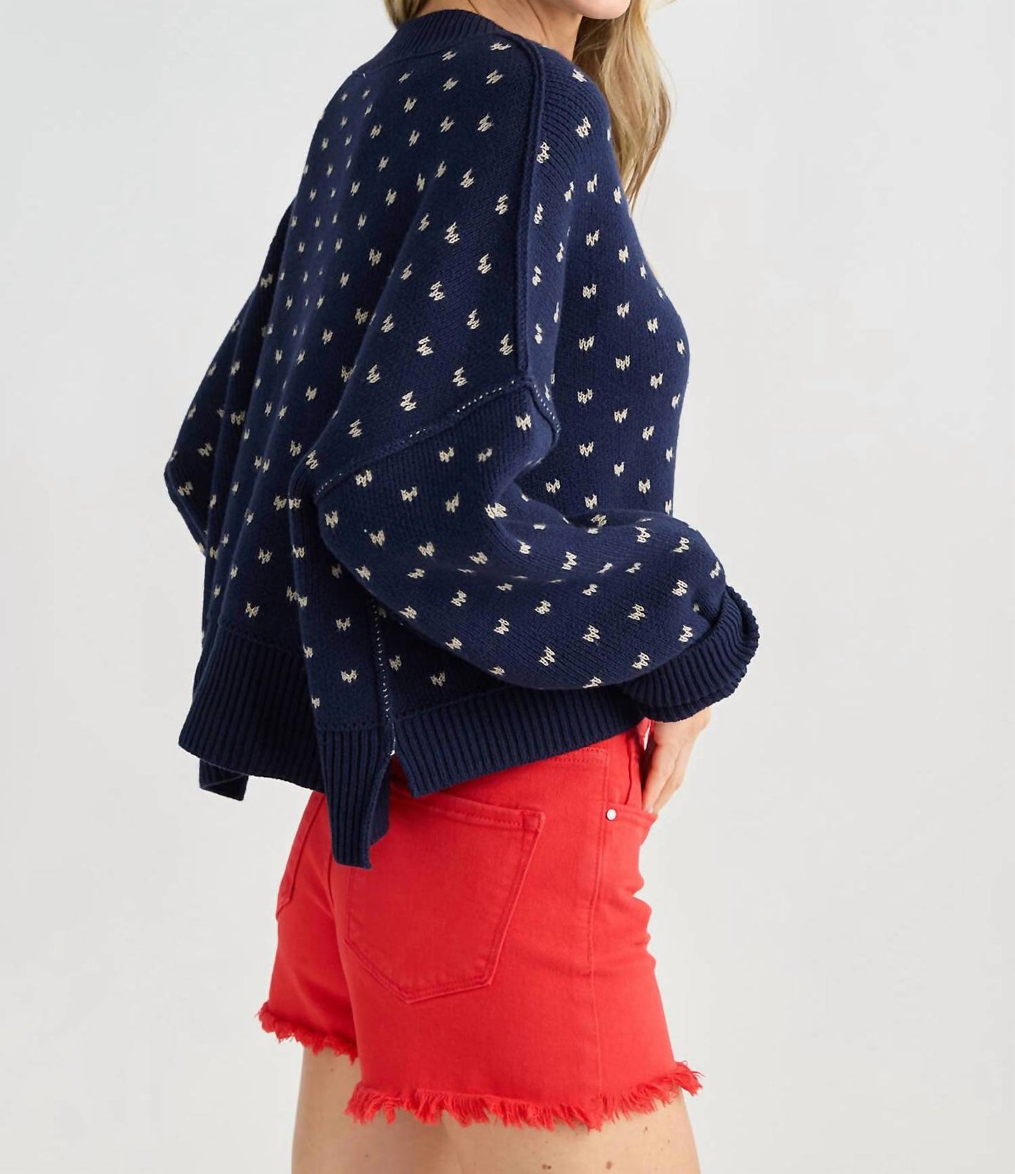 Free People - Pattern Easy Street Crop Sweater