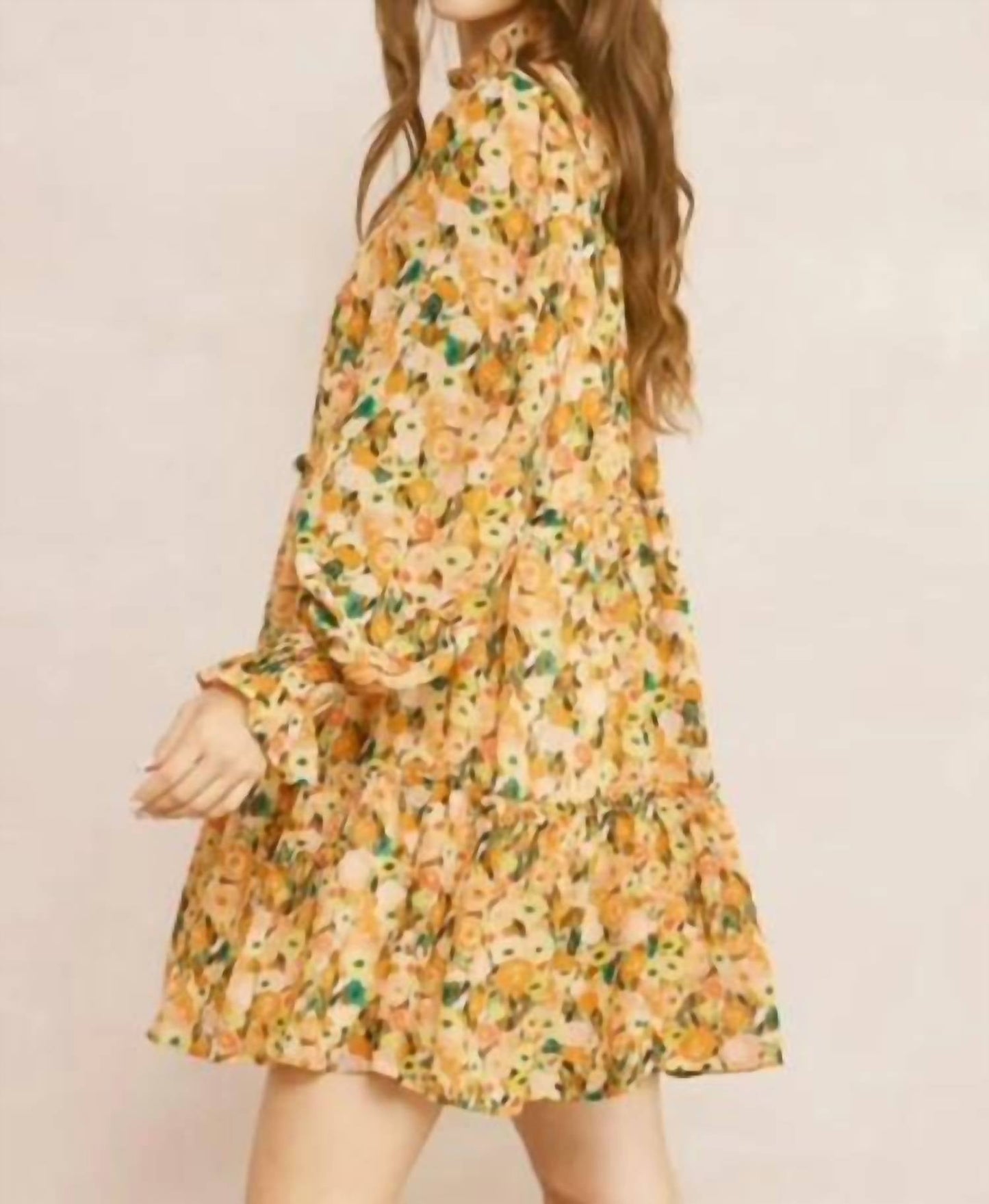 Entro - Floral Print Smocked Dress