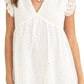 Hyfve - Vestido curto de algodão com ilhós Easy On Me