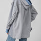 Free People - Corduroy Trim Oversize Hooded Sweatshirt
