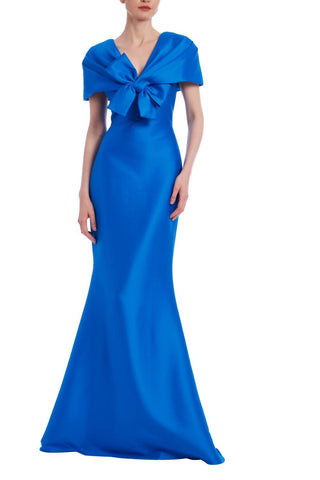 Badgley Mischka - Short Sleeve Mermaid Gown