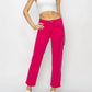 Risen - High Waist Rolled Hem Straight Jeans
